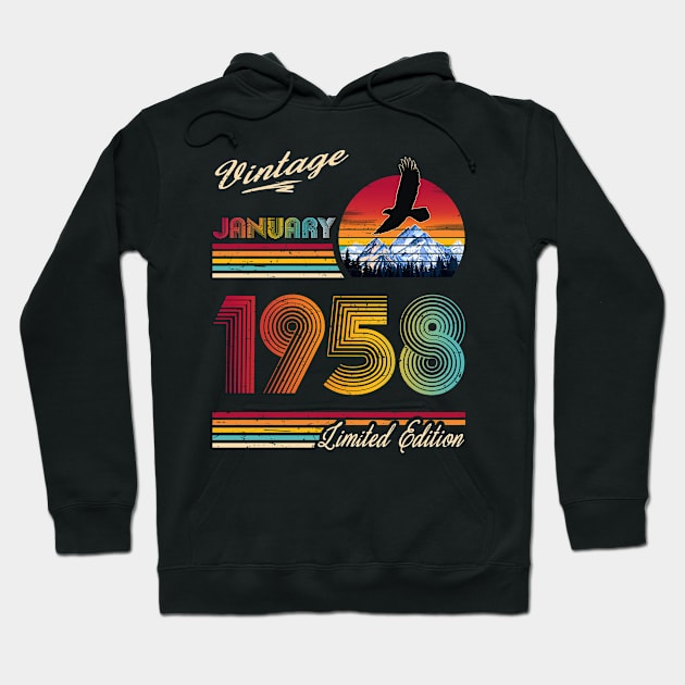 January 1958 Birthday Hoodie by Green Splash